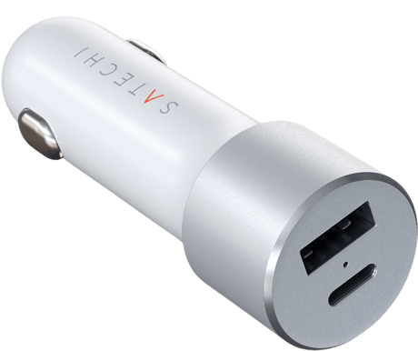 Satechi Billaddare USB-C/ USB-A 72 W Silver