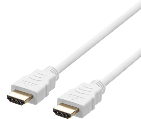 DELTACO HDMI-kabel 2.1 ha-ha Vit (F) 1 m