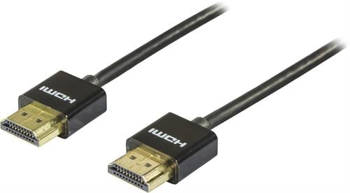 DELTACO HDMI-kabel 1.4  ha-ha Tunn Svart 0.5 m