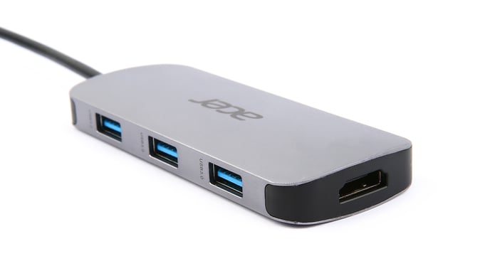 Acer USB-C Dockningsstation 100 W 7 portar Silver
