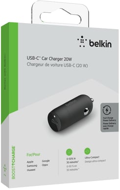 Belkin Billaddare 1x USB- C 20 W PD Svart