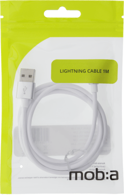Moba USB-A till Lightning 1m Vit