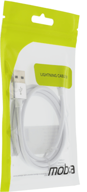 Moba USB-A till Lightning 1m Vit