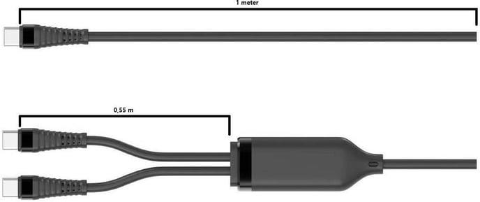 MicroConnect 1-in-2 USB-C to USB-C×2 Splitter 100W 1.5m