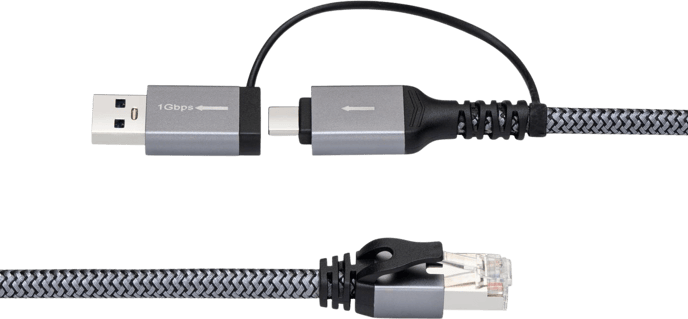 Microconnect CAT6 FTP till USB A-C adapter, 3m