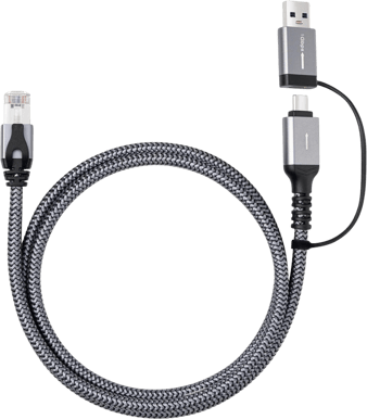 Microconnect CAT6 FTP till USB A-C adapter, 3m