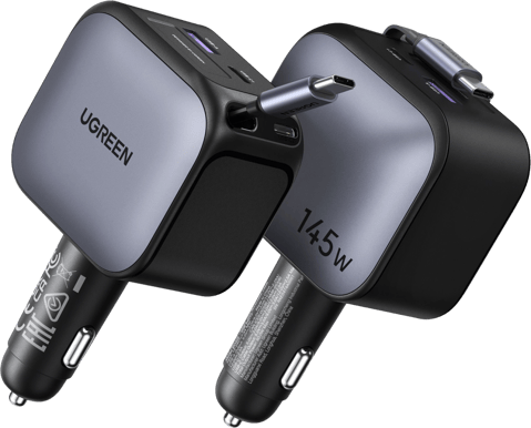 Ugreen Billaddare 145W med inbyggd kabel