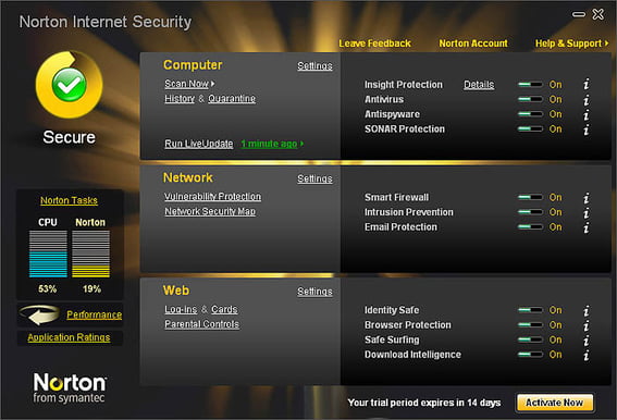 Norton Internet Security 2010 Int. 3 anv.