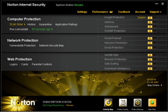 Norton Internet Security 2011 Nordisk 5 anv. Retail