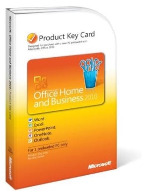 Office 2010 Home & Business Sv, Attach Key, (OEM)