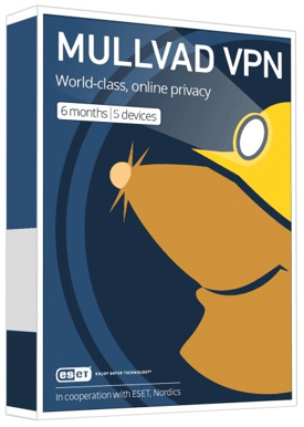 Mullvad VPN 6 månader, 5 enheter