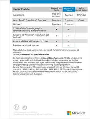 Microsoft 365 Personal Box 1år