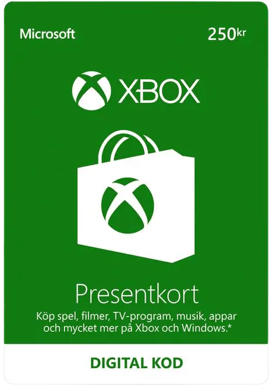 Xbox LIVE presentkort 250Kr