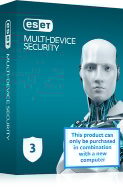 ESET Multidevice Security 1 år, 3 enheter (Vid köp av dator)