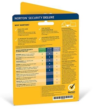 Norton Security Deluxe Antivirus  för 5 enheter (ett års licens)