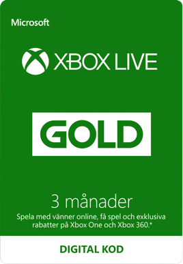 Microsoft Xbox Live Gold - 3 månader