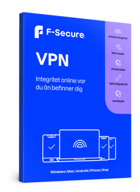 F-Secure VPN 1 år, 3 enheter (vid köp av dator)