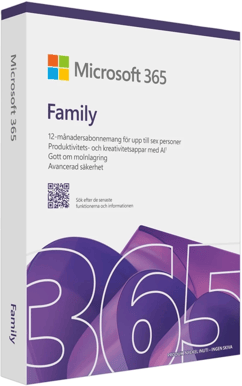 Microsoft 365 Family Fysisk Licens