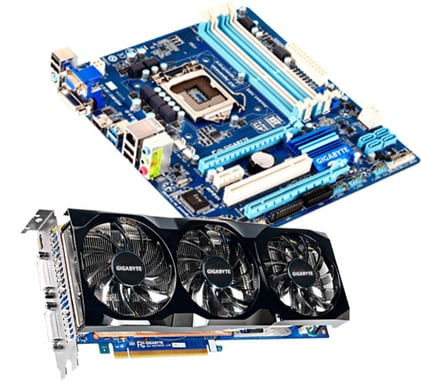 Gigabyte Z77M-D3H + GeForce GTX570