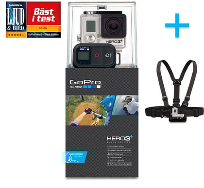 GoPro HERO3+ Black Edition med Chest Harness