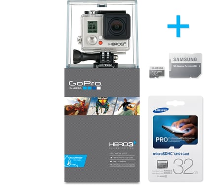 GoPro HERO3+ Silver Edition med MicroSD PRO 32GB
