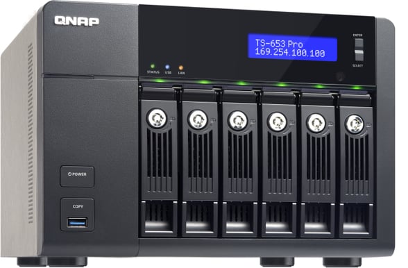 Qnap TS-653 Pro NAS + 1st WD Red 4TB