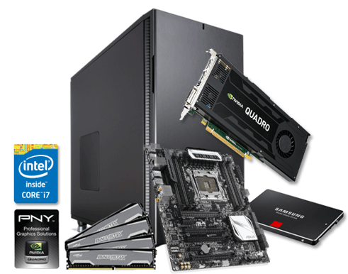 Dator i delar Quadro -Beräkning/Redigering Bättre