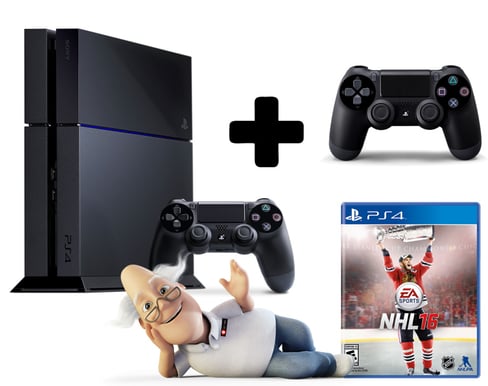 Sony PS4 Playstation 4 500GB + NHL 16 + Extra handkontroll