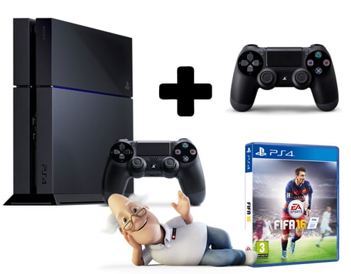 Sony PS4 Playstation 4 1TB + FIFA 16 + Extra handkontroll