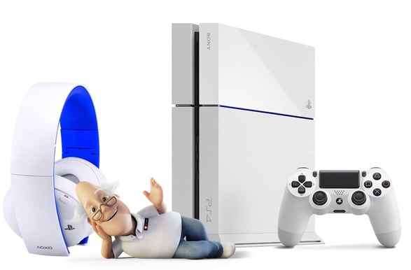 Sony PS4 Playstation 4 500GB White + Wireless Stereo Headset White