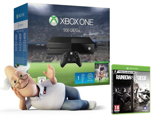 Microsoft Xbox One 500GB + Rainbow Six: Siege + FIFA 16