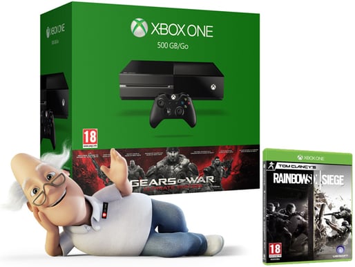 Microsoft Xbox One 500GB + Rainbow Six: Siege + Gears of War Ultimate Edition