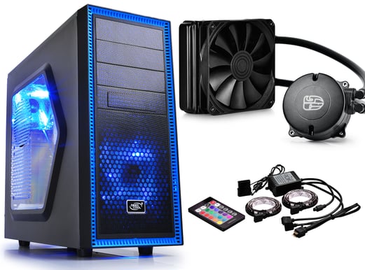 Deepcool Tesseract ATX + Maelstrom 120K + RGB LED kit