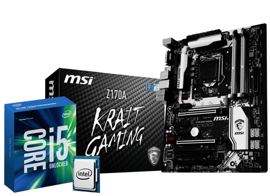 MSI Z170A KRAIT GAMING + Intel Core i5 6600K paket