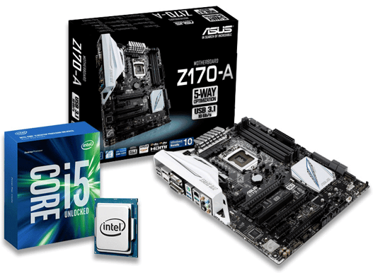 ASUS Z170-A + Intel Core i5 6600K paket