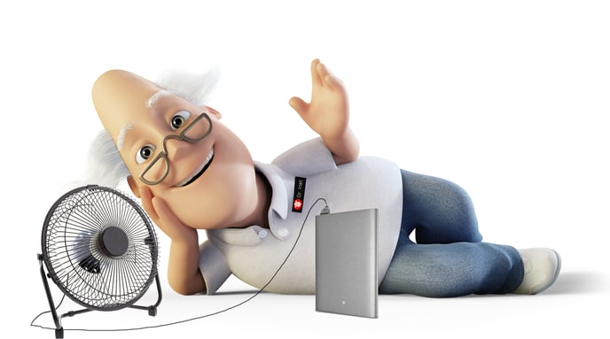 Portabelt fläktpaket 17000 mAh