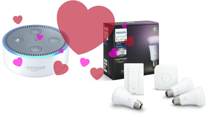 Alexa <3 Hue   (Echo Dot + Philips Hue startpaket)