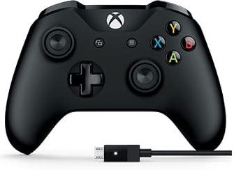 Microsoft Xbox One Wireless/Wired Controller Svart (Till PC)