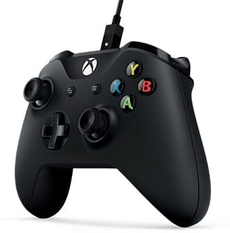 Microsoft Xbox One Wireless/Wired Controller Svart (Till PC)