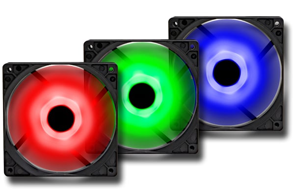 Inet Tyst Chassifläkt RGB 120mm 3-pack