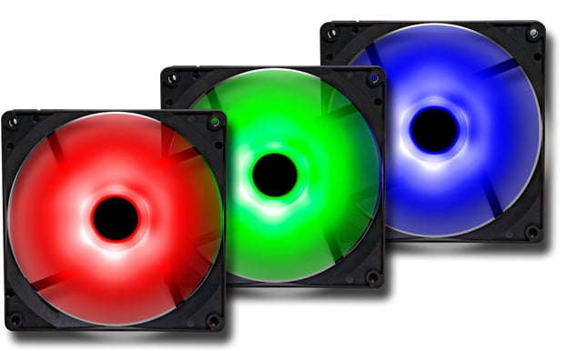 Inet Tyst Chassifläkt RGB 140mm 3-pack