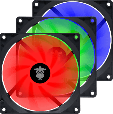 Inet Tyst Chassifläkt 140mm RGB 3-pack