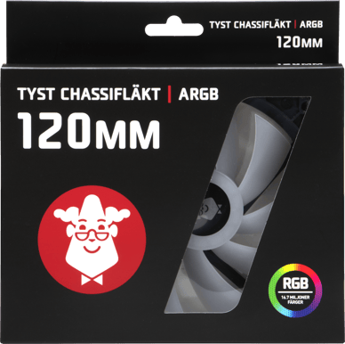 Inet Tyst Chassifläkt 120mm ARGB 3-pack