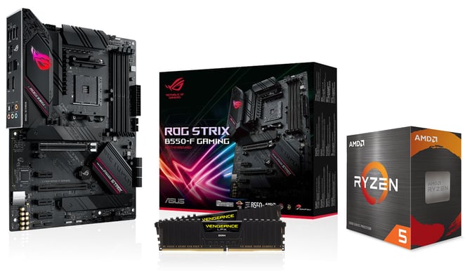 Uppgraderingspaket - AMD Ryzen 5 5600X - ASUS ROG STRIX B550-F GAMING