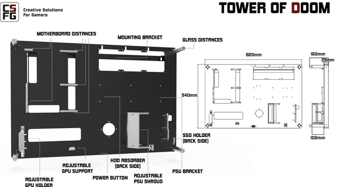 CSFG Tower of Doom Svart Fullkit