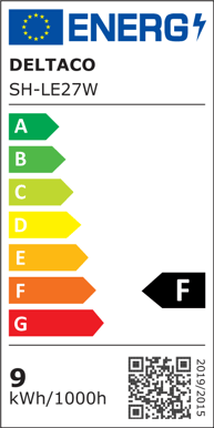 DELTACO LED-lampa E27 E27 WiFI 9W dimbar 3-pack