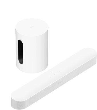 Sonos Beam + Sub Mini Hembiopaket Vit