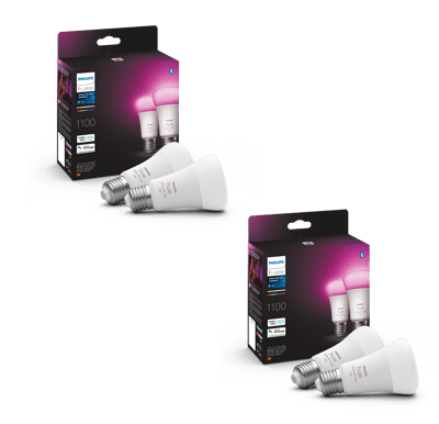 Philips Hue White Color 9W E27 4-pack