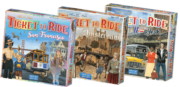 Ticket To Ride 3-pack (Amsterdam, New York, San Fransisco)