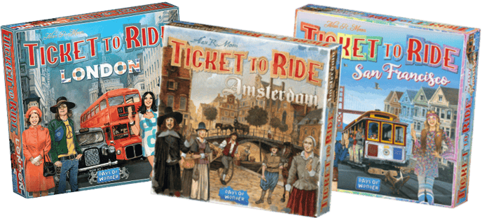 Ticket To Ride 3-pack (Amsterdam, London, San Fransisco)